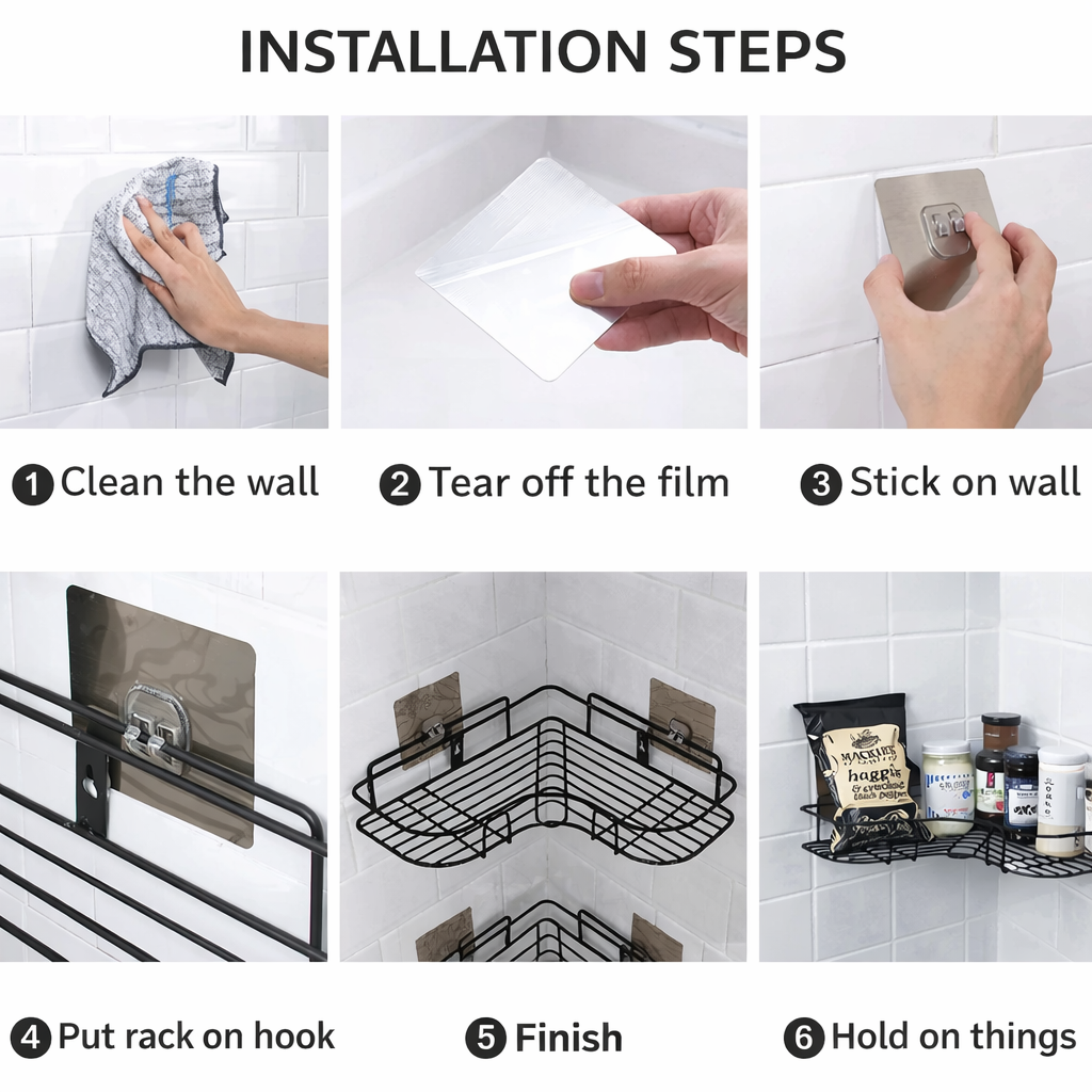 SmartGrip Corner Storage Shelf